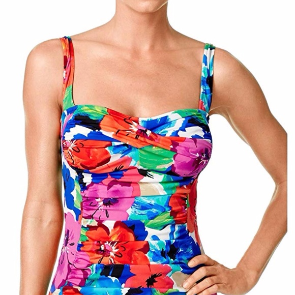 Tankini Top $65 Retail Floral-Print (524220) - Picture 2 of 6